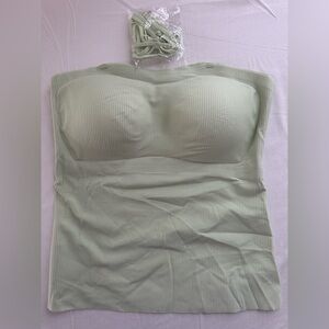 Women Camisole Built in Push Up Padded Bra Vest Compression Tank Tops size M